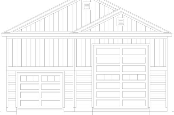 Exterior - Front Elevation 3 for Craftsman House Plan #932-996, 0 bath