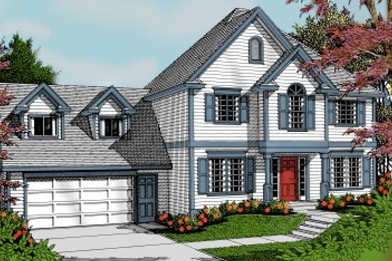 Home Plan - Colonial Exterior - Front Elevation Plan #97-224