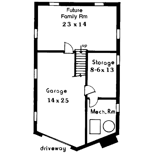 Cabin Floor Plan - Lower Floor Plan #3-110