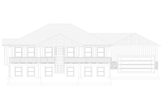 Exterior - Front Elevation 5 for Craftsman House Plan #1060-106 - 5 bed, 4 bath