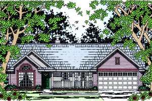Country Exterior - Front Elevation Plan #42-385