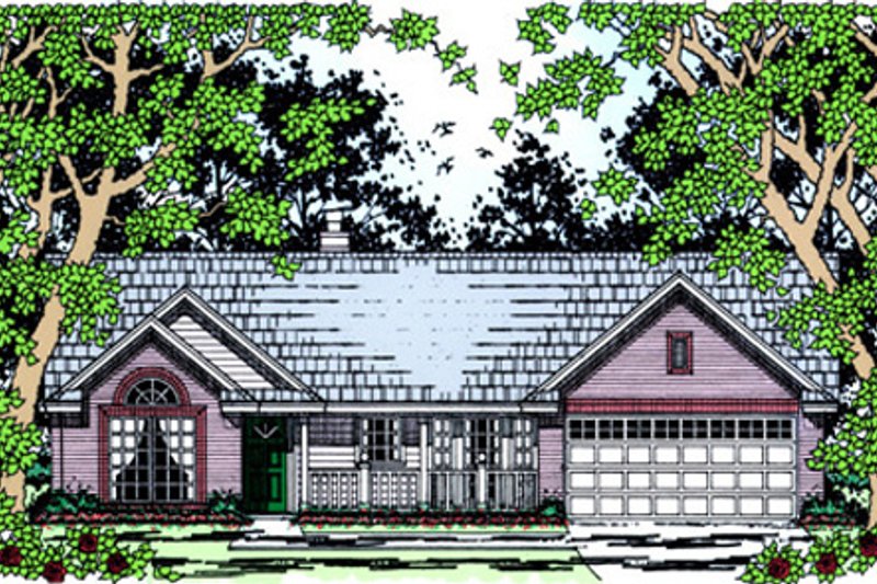 House Plan Design - Country Exterior - Front Elevation Plan #42-385