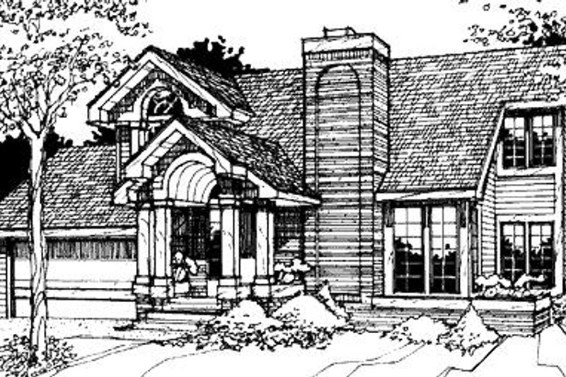 Architectural House Design - Modern Exterior - Front Elevation Plan #320-477