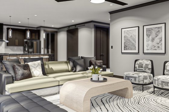 Interior - Family Room 1 for Modern House Plan #455-296 - 3 bed, 2 bath