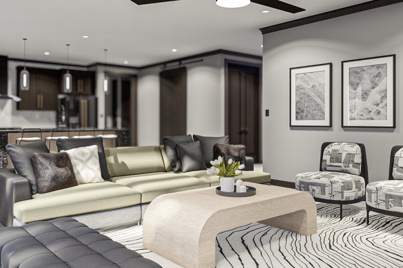 House Design - Interior - Family Room 1 for Modern House Plan #455-296 - 3 bed, 2 bath