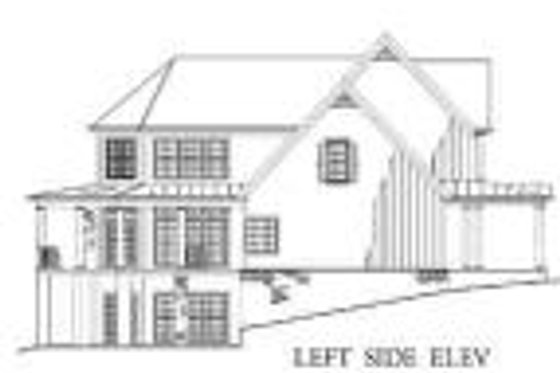 Exterior - Rear Elevation for Southern House Plan #71-121 - 3 bed, 3.5 bath