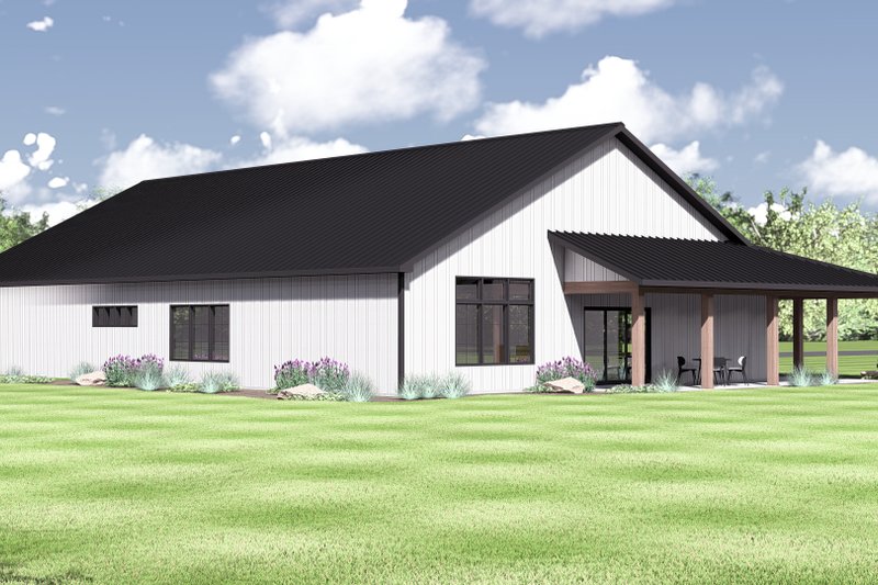 Architectural House Design - Exterior - Rear Elevation 1 for Barndominium House Plan #1064-439 - 3 bed, 2 bath