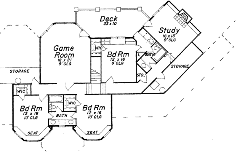 Home Plan - Floor Plan - Upper Floor for European House Plan #52-161 - 4 bed, 3.5 bath