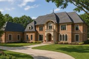 European Style House Plan - 4 Beds 5 Baths 7338 Sq/Ft Plan #17-2278 Exterior 