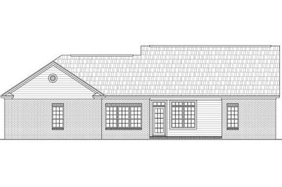 Exterior - Rear Elevation for Traditional House Plan #21-142 - 3 bed, 2 bath
