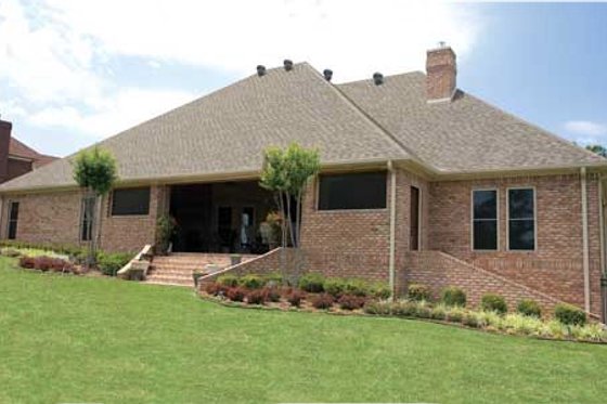 Exterior - Rear Elevation for European House Plan #17-1171 - 4 bed, 4.5 bath