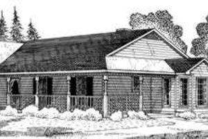 Country Exterior - Front Elevation Plan #410-395