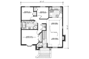 European Style House Plan - 3 Beds 1 Baths 1008 Sq/Ft Plan #138-306 