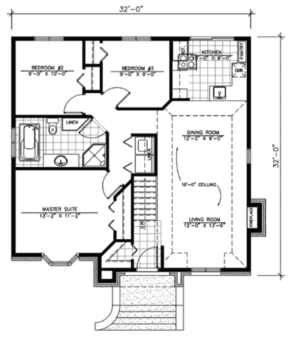 European Floor Plan - Main Floor Plan #138-306
