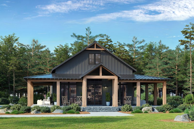 Home Plan - Exterior - Front Elevation 3 for Barndominium House Plan #430-370 - 3 bed, 2 bath
