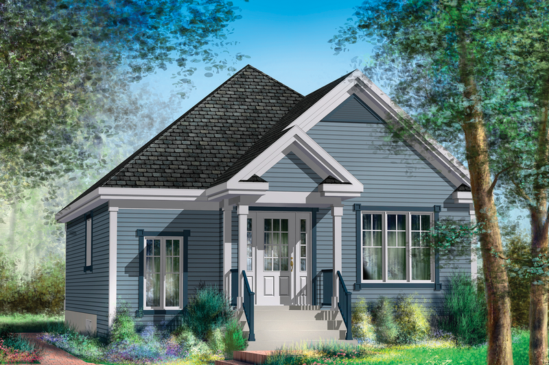 Country Style House Plan - 2 Beds 1 Baths 984 Sq/Ft Plan #25-4647