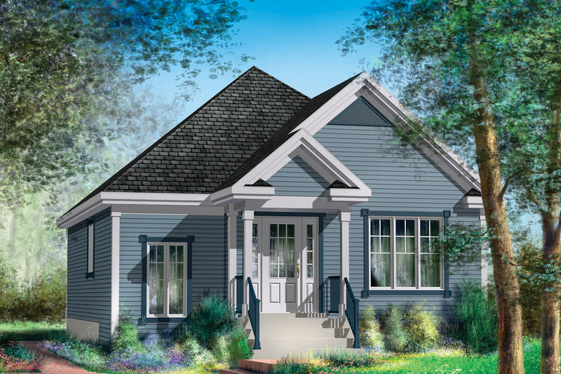 House Blueprint - Country Exterior - Front Elevation Plan #25-4647