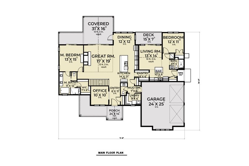 Farmhouse Style House Plan - 4 Beds 3.5 Baths 3138 Sq/Ft Plan #1070-116 ...