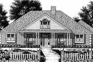 Southern Exterior - Front Elevation Plan #40-243