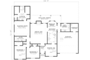 European Style House Plan - 3 Beds 2 Baths 1922 Sq/Ft Plan #17-576 