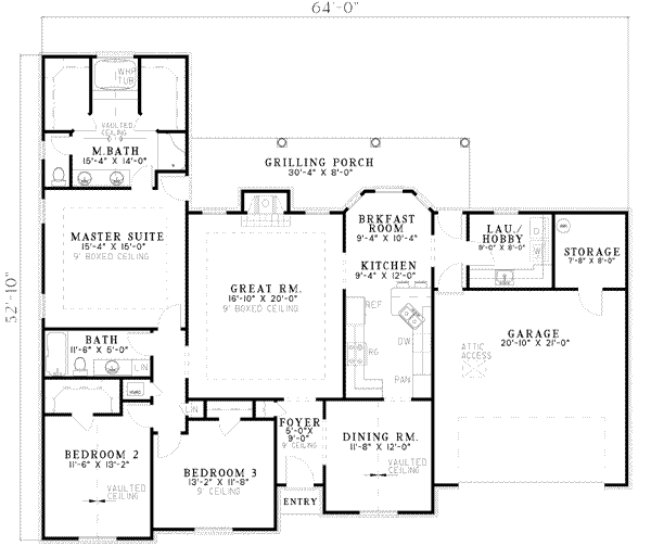 European Floor Plan - Main Floor Plan #17-576