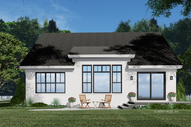 Home Plan - Exterior - Rear Elevation 1 for Farmhouse House Plan #51-1324 - 4 bed, 3 bath