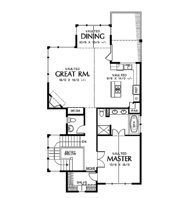 Dream House Plan - Craftsman Floor Plan - Upper Floor Plan #48-266