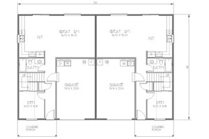 Floor Plan - Main Floor for Cottage House Plan #423-52 - 3 bed, 2 bath