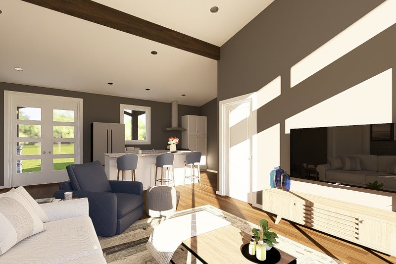 Architectural House Design - Interior - Family Room 1 for Contemporary House Plan #1064-442 - 2 bed, 2 bath
