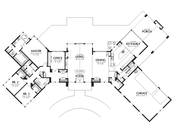 Contemporary Floor Plan - Main Floor Plan #48-699