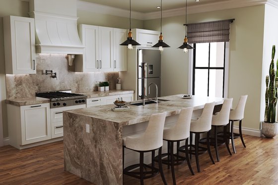 Interior - Kitchen 1 for Ranch House Plan #54-564 - 3 bed, 2 bath