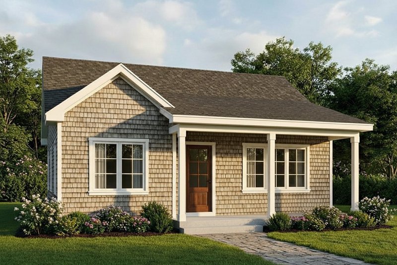 House Blueprint - Cottage Exterior - Front Elevation Plan #22-653