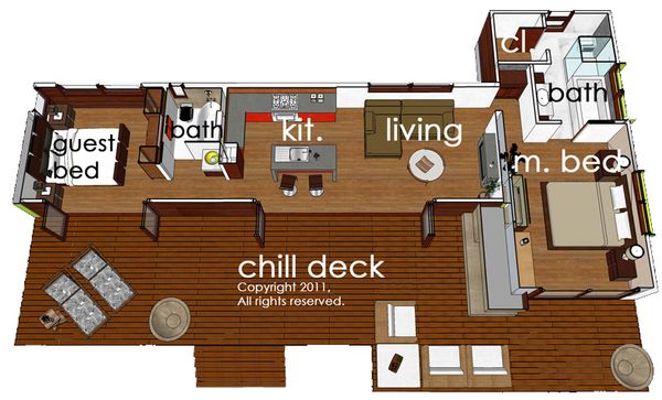Home Plan - Modern Floor Plan - Main Floor Plan #484-5