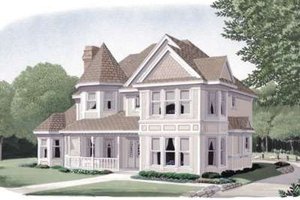 Victorian Exterior - Front Elevation Plan #410-187