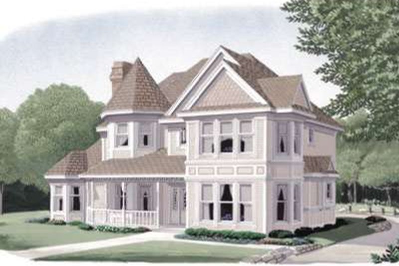 Dream House Plan - Victorian Exterior - Front Elevation Plan #410-187