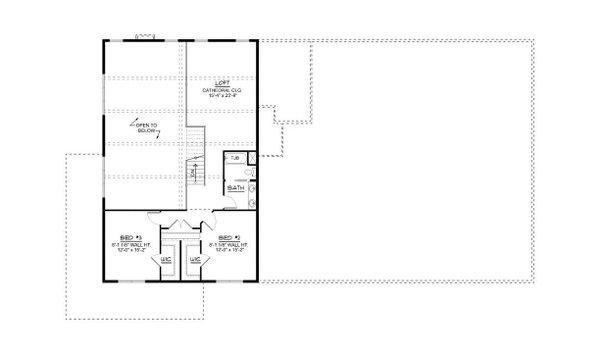 House Blueprint - Barndominium Floor Plan - Upper Floor Plan #1064-193