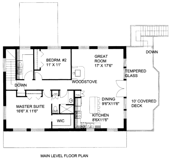 Bungalow Floor Plan - Main Floor Plan #117-608