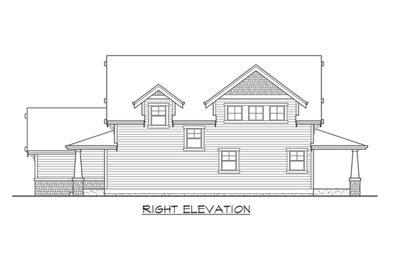 Exterior - Other Elevation 3 for Craftsman House Plan #132-187 - 3 bed, 2.5 bath