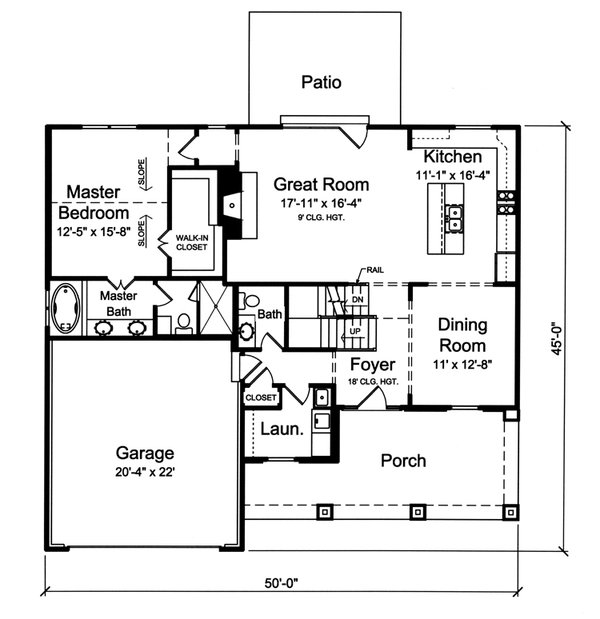 Home Plan - Craftsman Floor Plan - Main Floor Plan #46-889