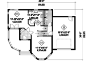 Victorian Style House Plan - 3 Beds 1 Baths 1566 Sq/Ft Plan #25-4694 