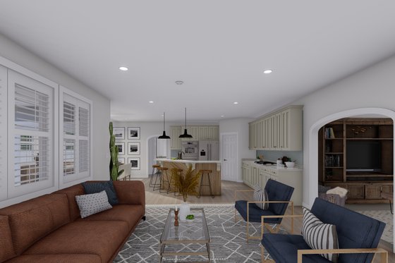 Interior - Family Room 2 for Traditional House Plan #1060-107 - 3 bed, 2.5 bath