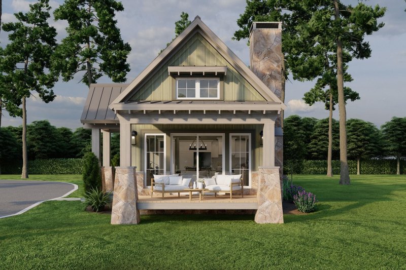 Dream House Plan - Exterior - Other Elevation 1 for Modern House Plan #923-218 - 1 bed, 1.5 bath