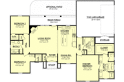 European Style House Plan - 3 Beds 2 Baths 1675 Sq/Ft Plan #430-67 