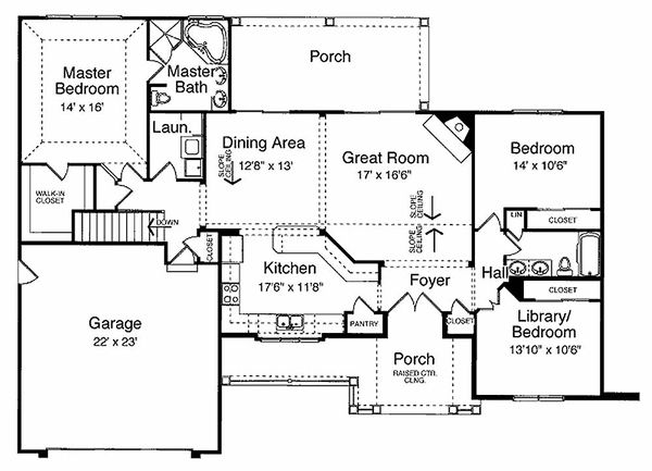 House Plan Design - Traditional Floor Plan - Main Floor Plan #46-413
