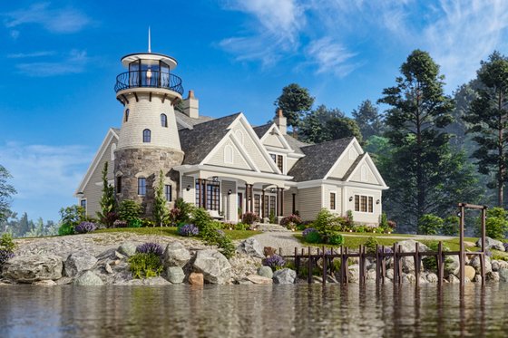 Exterior - Front Elevation 7 for Beach House Plan #54-597 - 4 bed, 3 bath