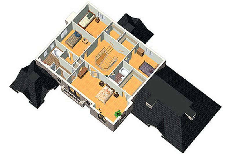 Home Plan - Photo 1 for European House Plan #25-224 - 4 bed, 2.5 bath