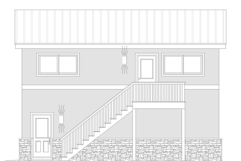 House Plan Design - Exterior - Other Elevation 1 for Contemporary House Plan #932-70, 0 bath