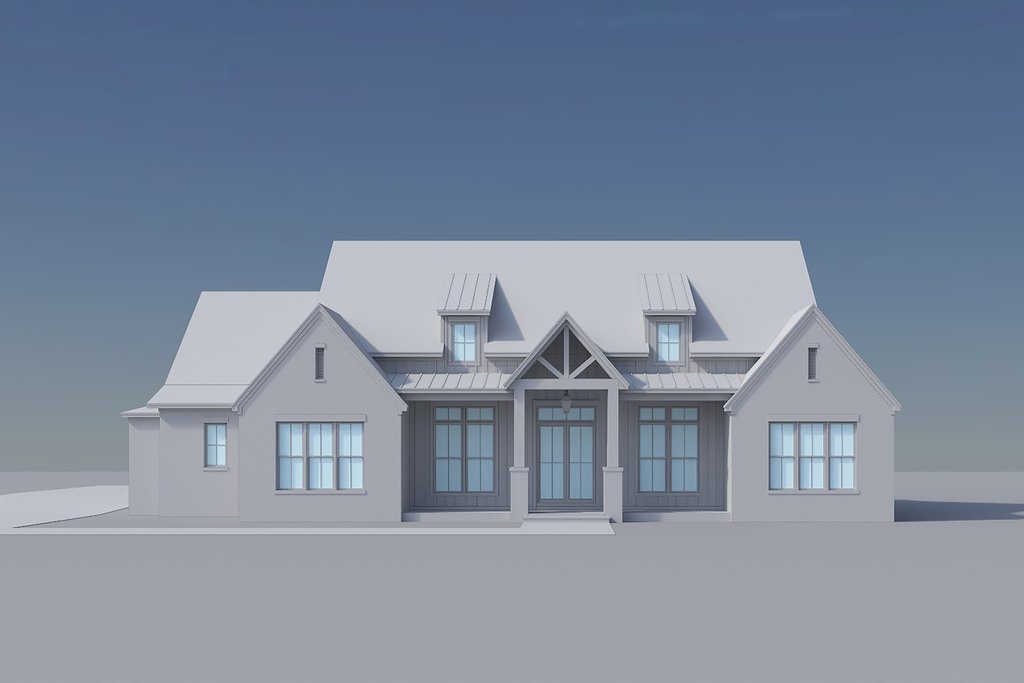 Exterior - Front Elevation 7 for Farmhouse House Plan #430-438 - 3 bed, 3.5 bath