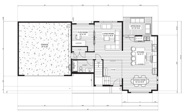 Contemporary Floor Plan - Main Floor Plan #1075-15