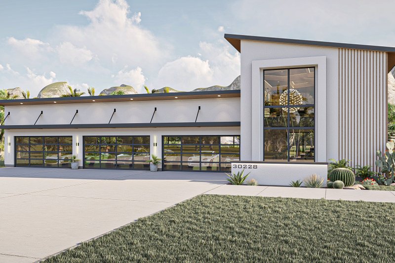 House Plan Design - Exterior - Front Elevation 2 for Modern House Plan #455-645, 1 bath